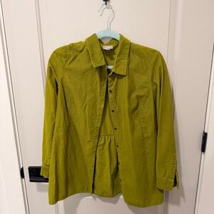 J. Jill Moss Green Button-Down Shirt